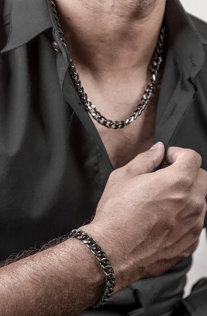 نیم ست دستبند و گردنبند Cartier مردانه مدل کارتیر|بدلیجات|مشهد, چهنو|دیوار