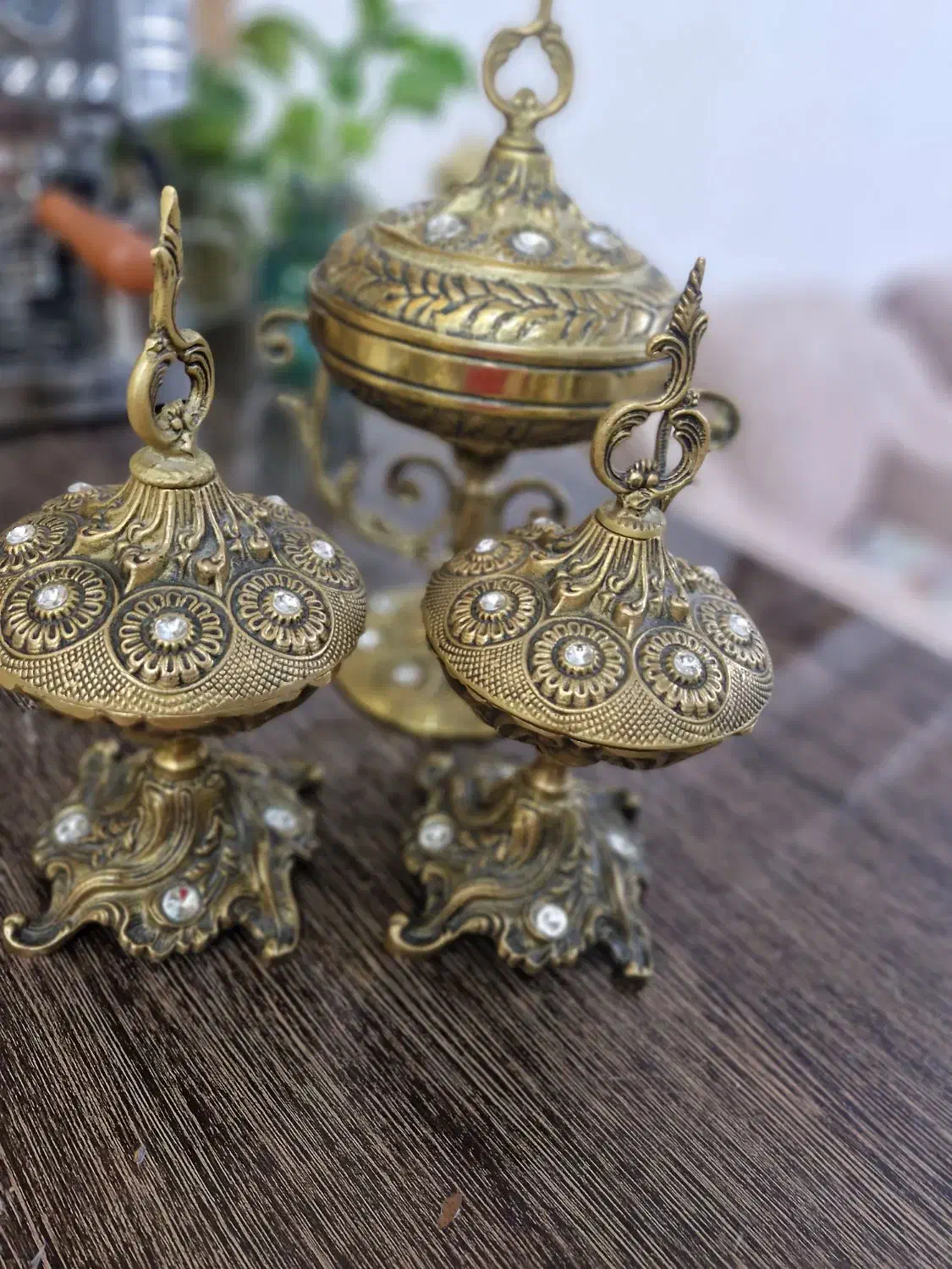 شکلات خوری قندان و سوفله خوری مس|ظروف سرو و پذیرایی|زنجان, |دیوار