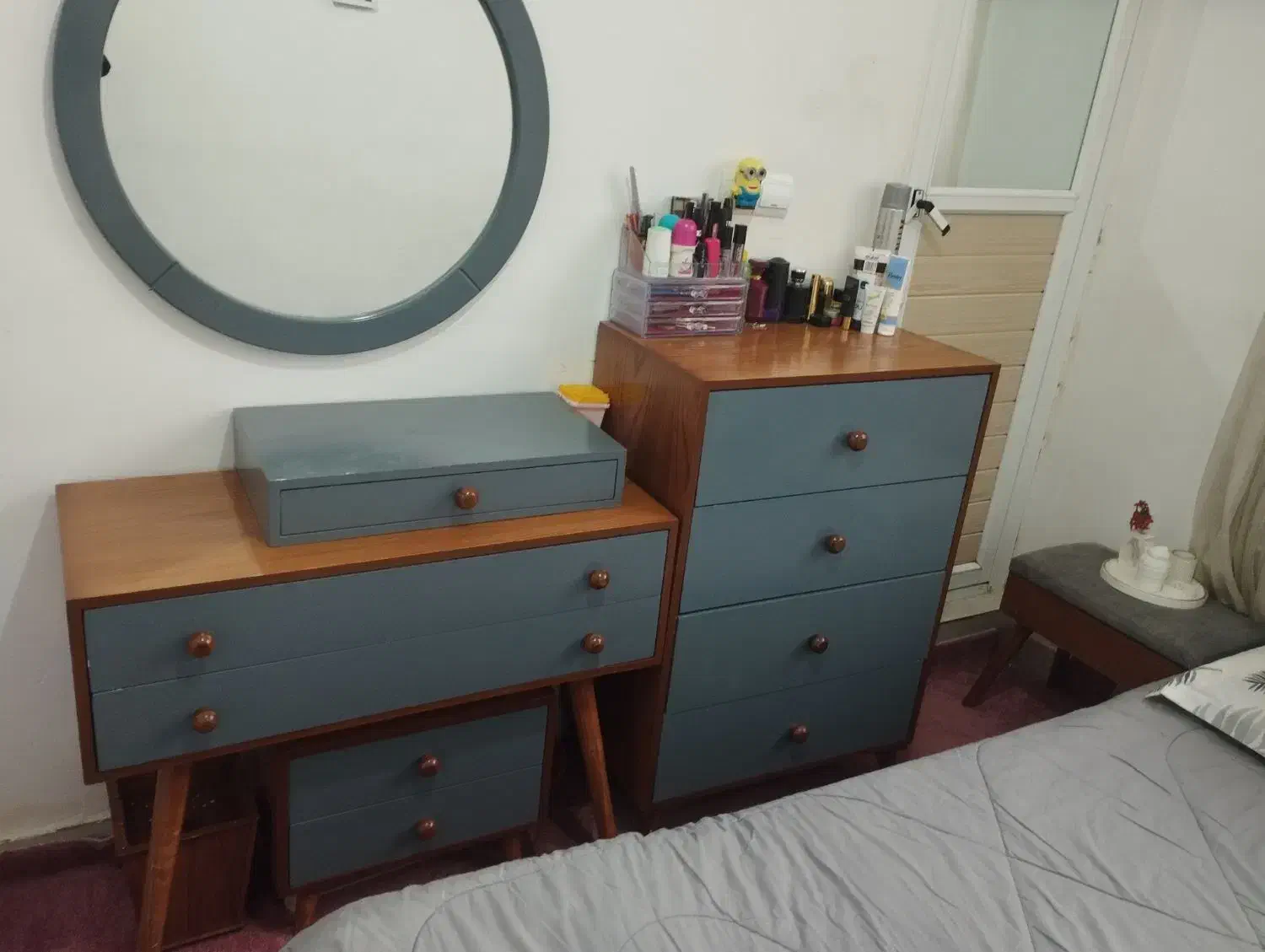 سرویس خواب کامل ب همراه روتختی و فرش ۴متری ست|تخت و سرویس خواب|لنگرود, |دیوار