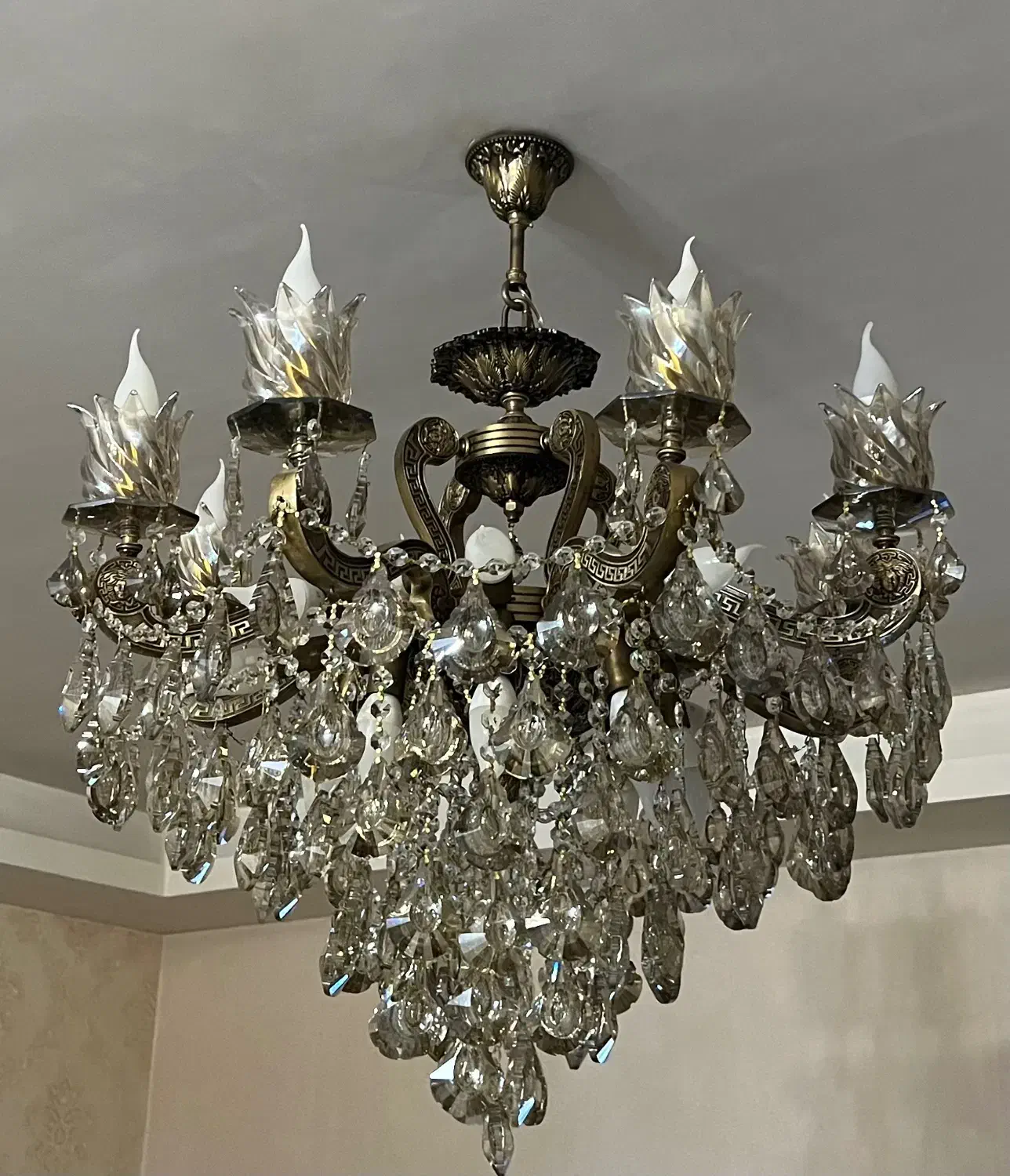 لوستر تمام برنز|لوستر و چراغ آویز|اردبیل, |دیوار