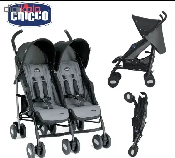 کالسکه دوقلو چیکو(اصلی)|کالسکه و لوازم جانبی|مشهد, حجت|دیوار