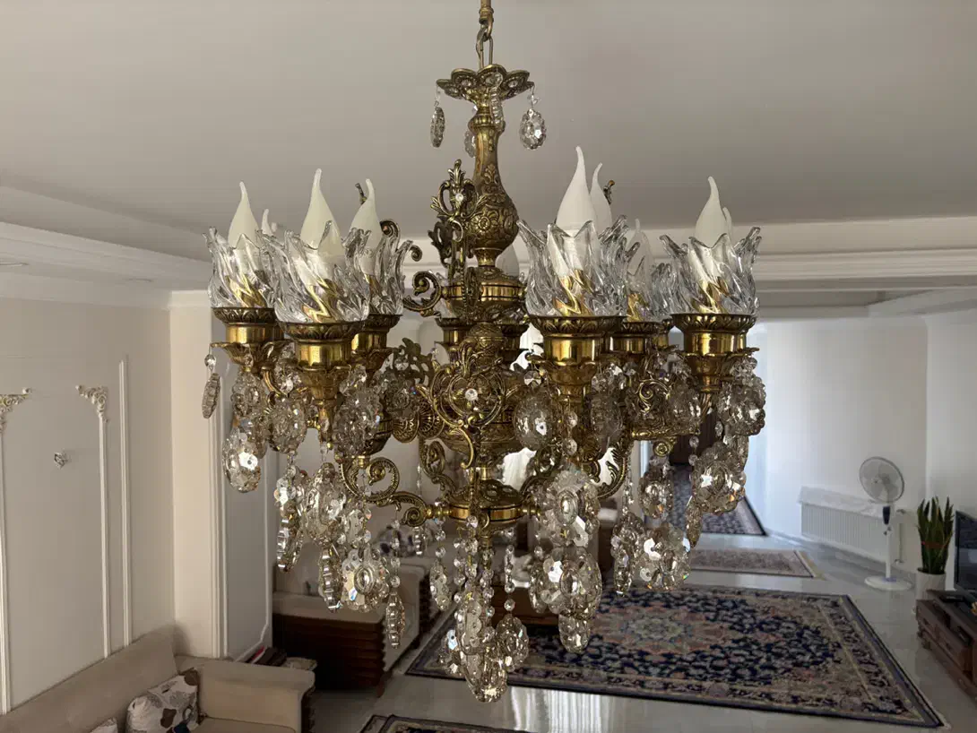 لوستر برنجی|لوستر و چراغ آویز|تهران, گلچین|دیوار