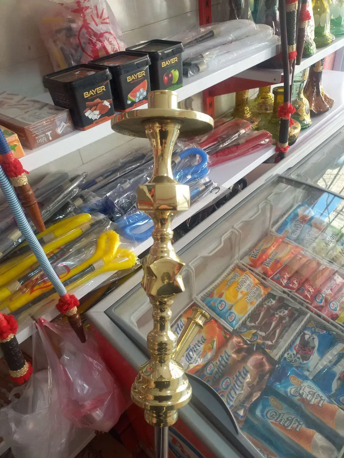 ۲ عدد قلیان جدید و تعدادی تنه برنجی و چوبی|کافیشاپ و رستوران|قم, شاد قلی|دیوار