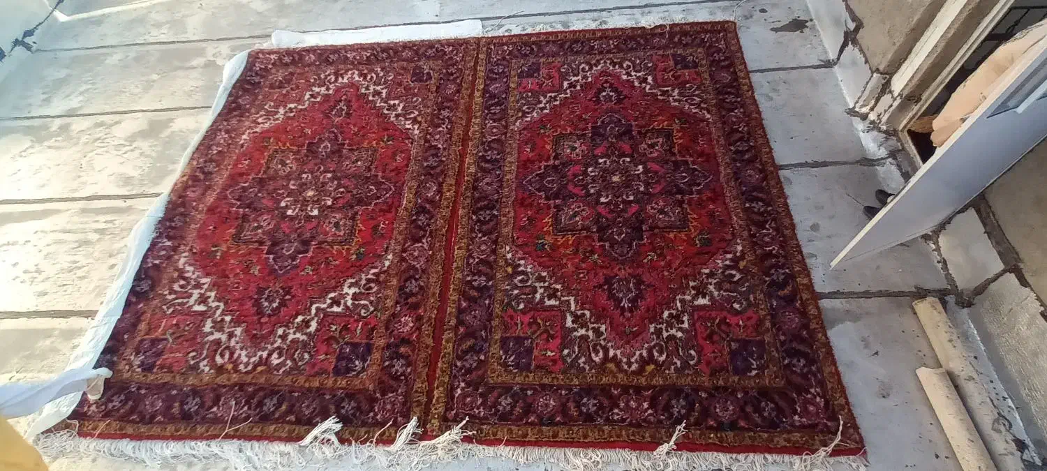 فرش دست بافت هریس 6 متری با نقشه تاجری|فرش|اهر, |دیوار