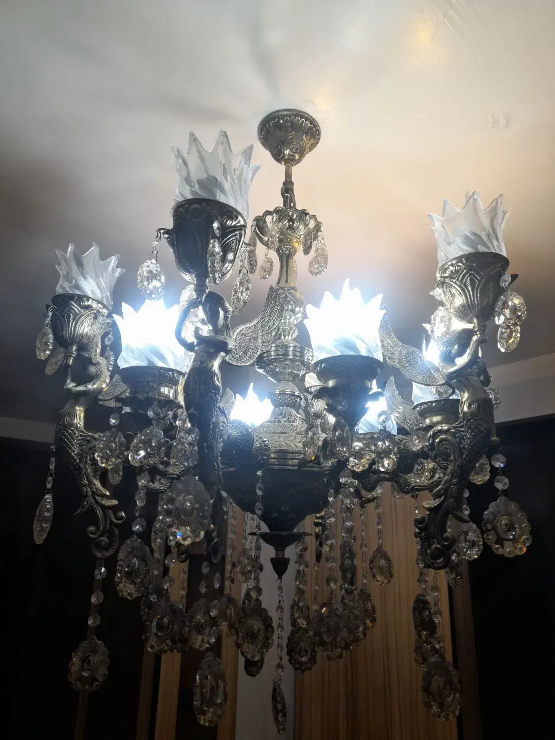 لوستربرنزطرح فرشته|لوستر و چراغ آویز|پاکدشت, شهرک امام رضا|دیوار