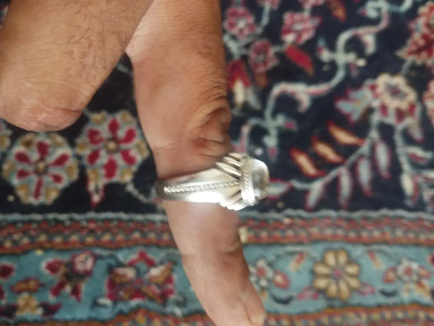 انگشتر نقره مردانه عیار بالا نگین دُر|جواهرات|شیراز, نیستان|دیوار