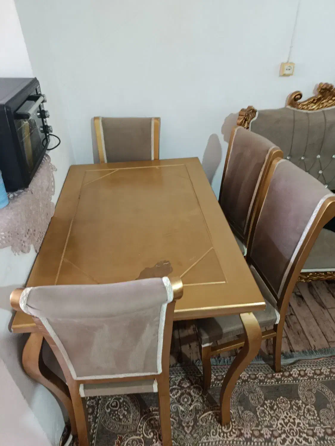 میز غذاخوری ۴نفره|میز و صندلی غذاخوری|اسفرورین, |دیوار