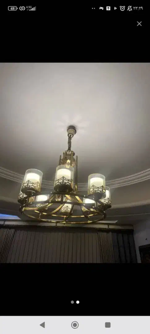 لوستر نو 8شاخه همراه بالامپ|لوستر و چراغ آویز|قم, پردیسان|دیوار