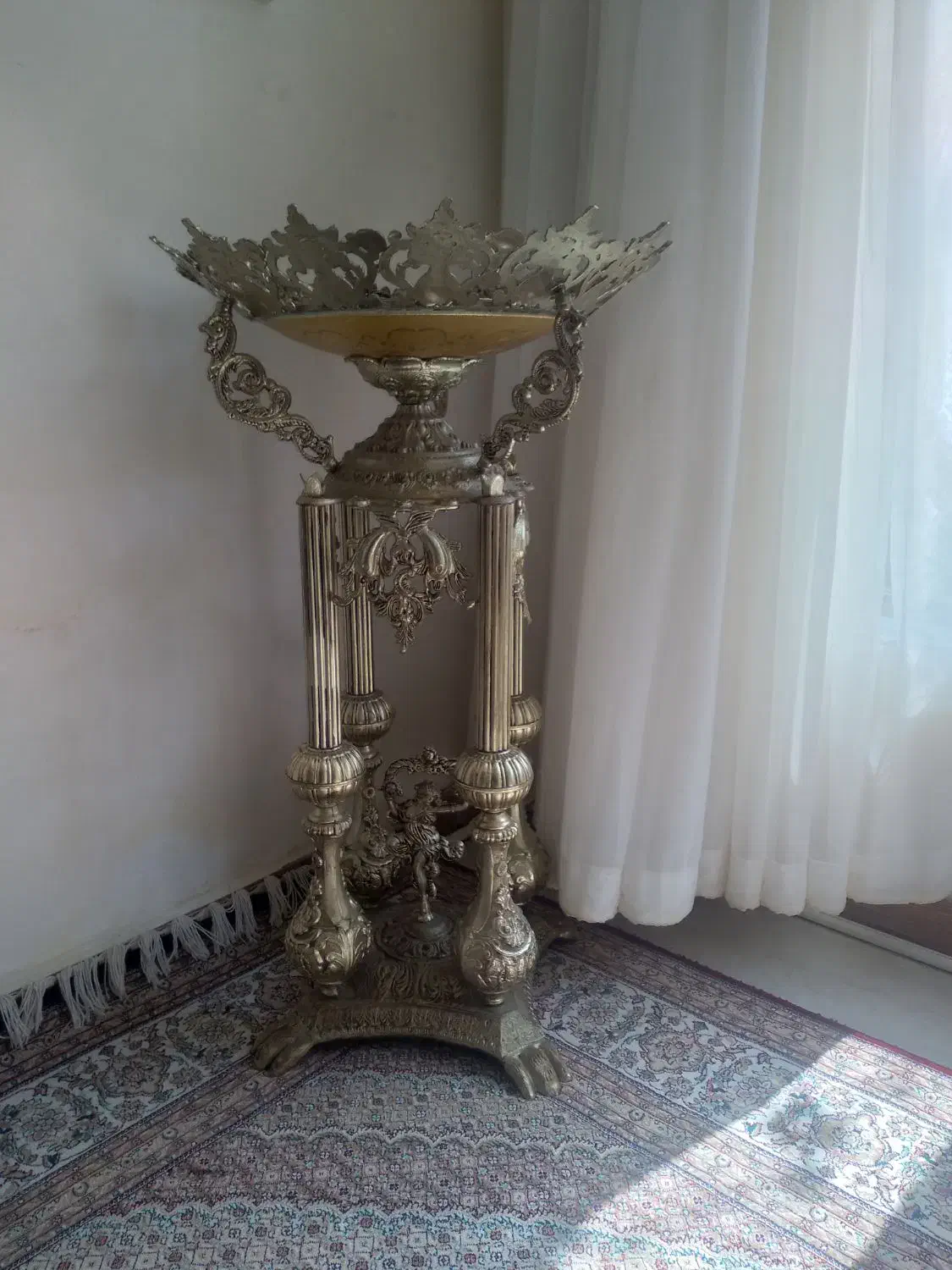 جا میوه ایستاده برنز|مجسمه، تندیس، ماکت|پارس‌آباد, |دیوار