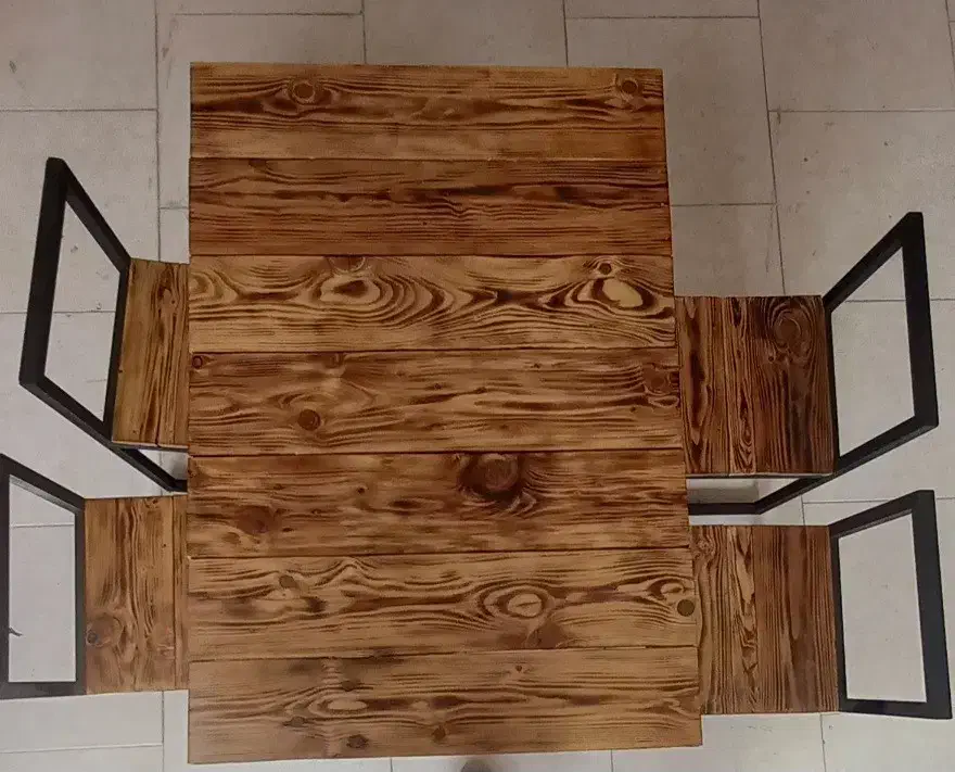 میز وصندلی چوب فلز|میز و صندلی غذاخوری|کاشان, کارگر|دیوار