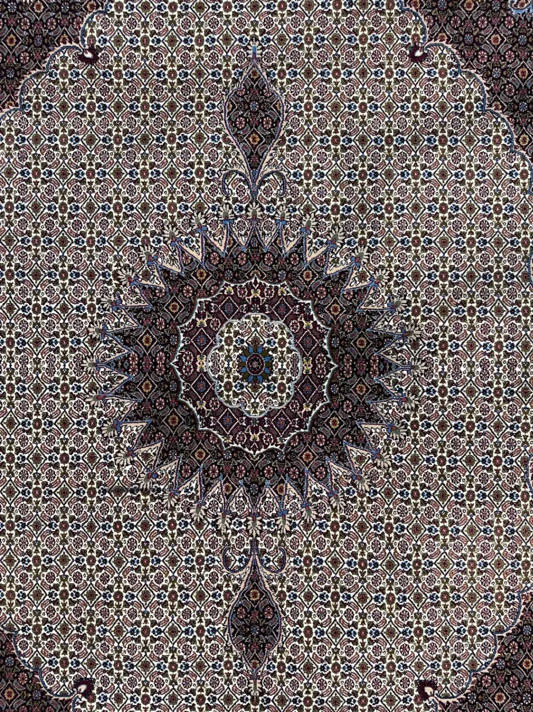 فرش دستبافت 9متری ریزماهی گل ابریشم اقساط|فرش|مشهد, احمدآباد|دیوار