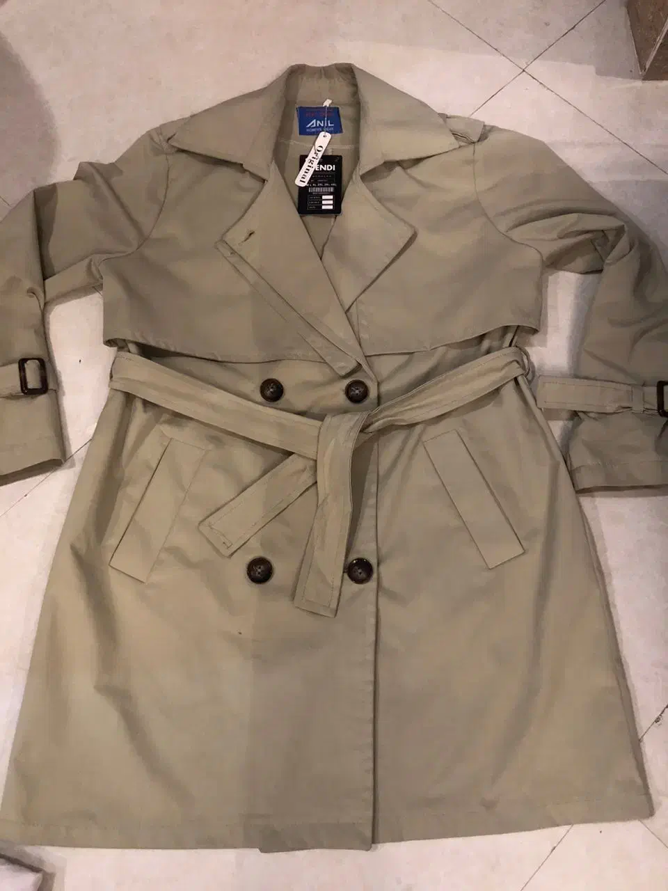 بارونی سایز۴۴رنگ سبز ماچا نو با مارک|لباس|رشت, امین الضرب|دیوار