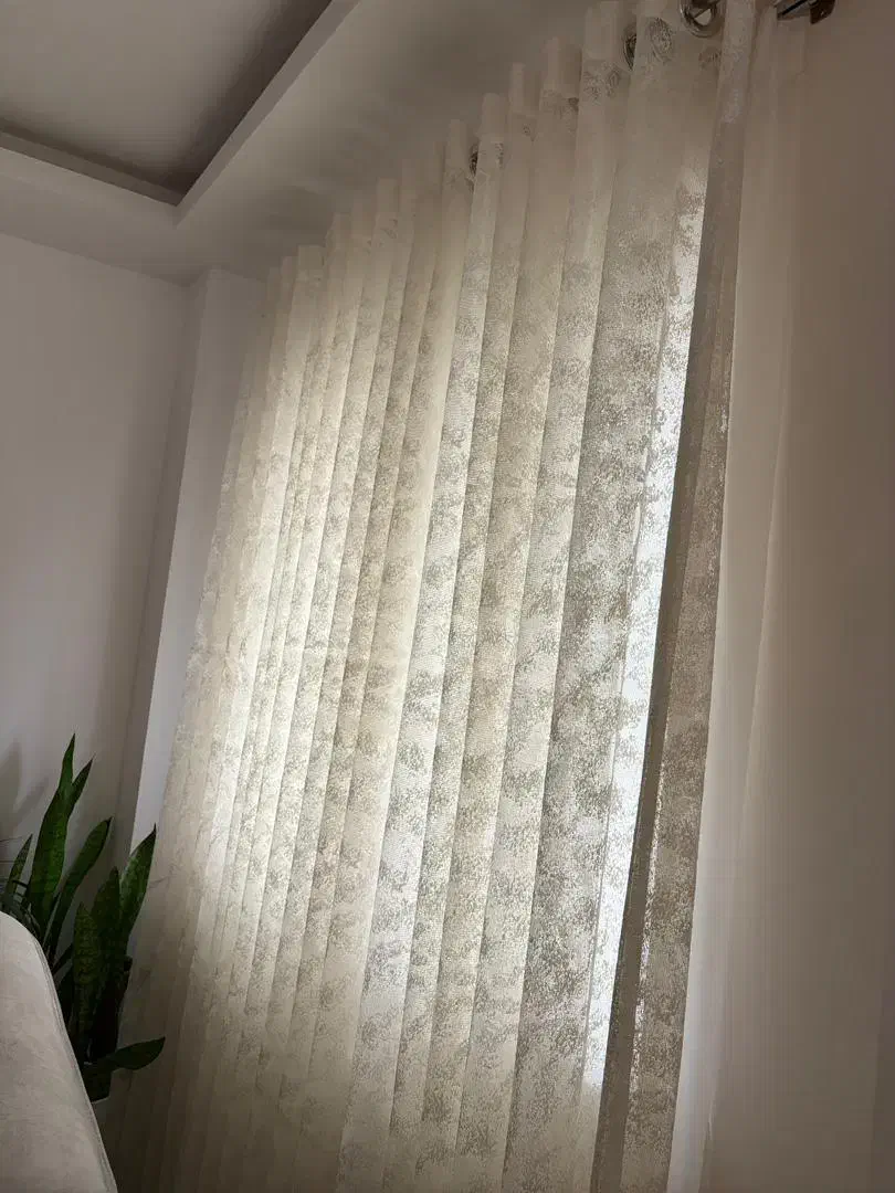 پرده حریر سفید|پرده، رانر، رومیزی|ساری, |دیوار