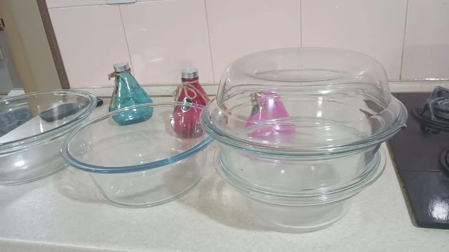 ۵ پارچه ظرف پیرکس سرخ کردنی|ظروف پختوپز|پرند, فاز ۵|دیوار