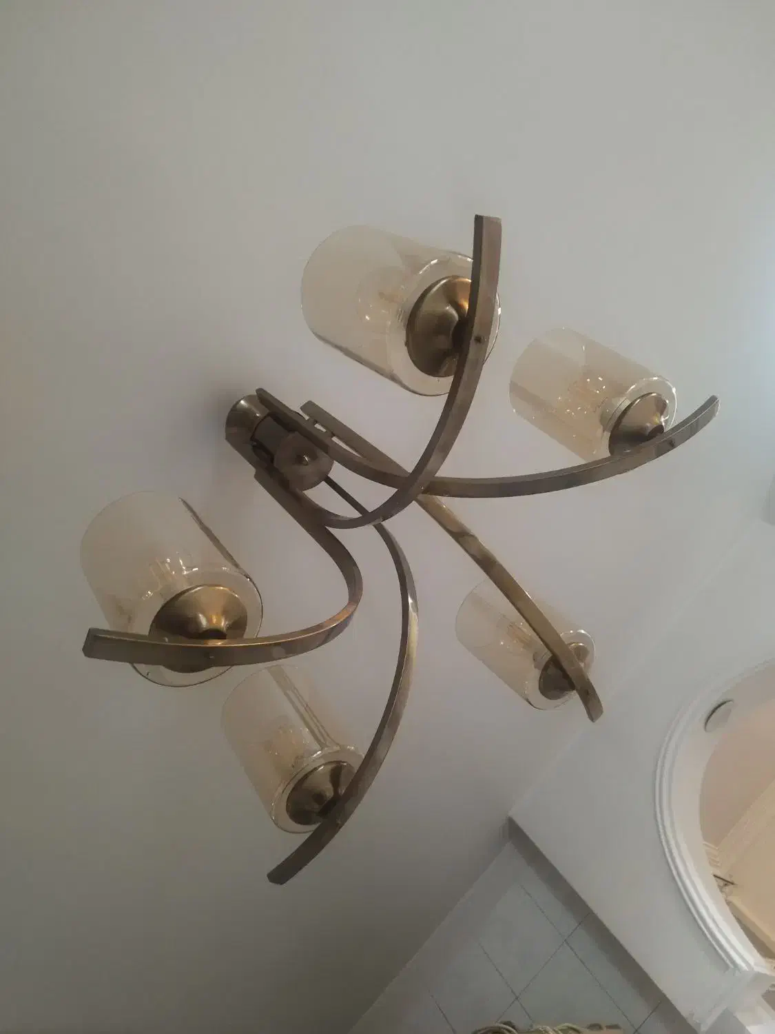 لوستر برنز / رنگ حباب شامپاینی|لوستر و چراغ آویز|تهران, مجیدیه|دیوار