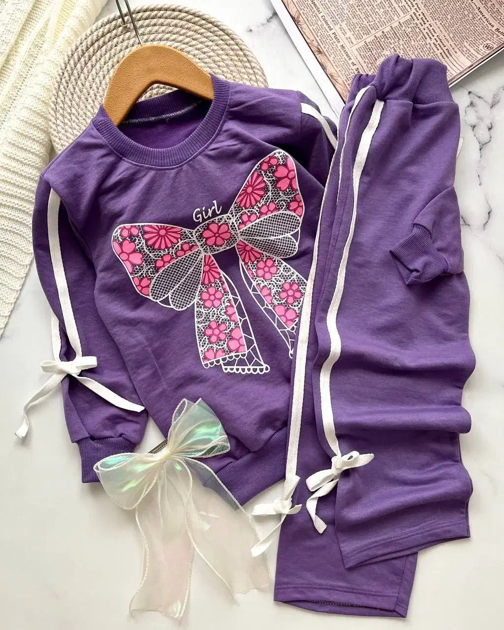 لباس شلوار بچه گانه بنفش و سرخابی|کفش و لباس بچه|کرج, گلشهر|دیوار