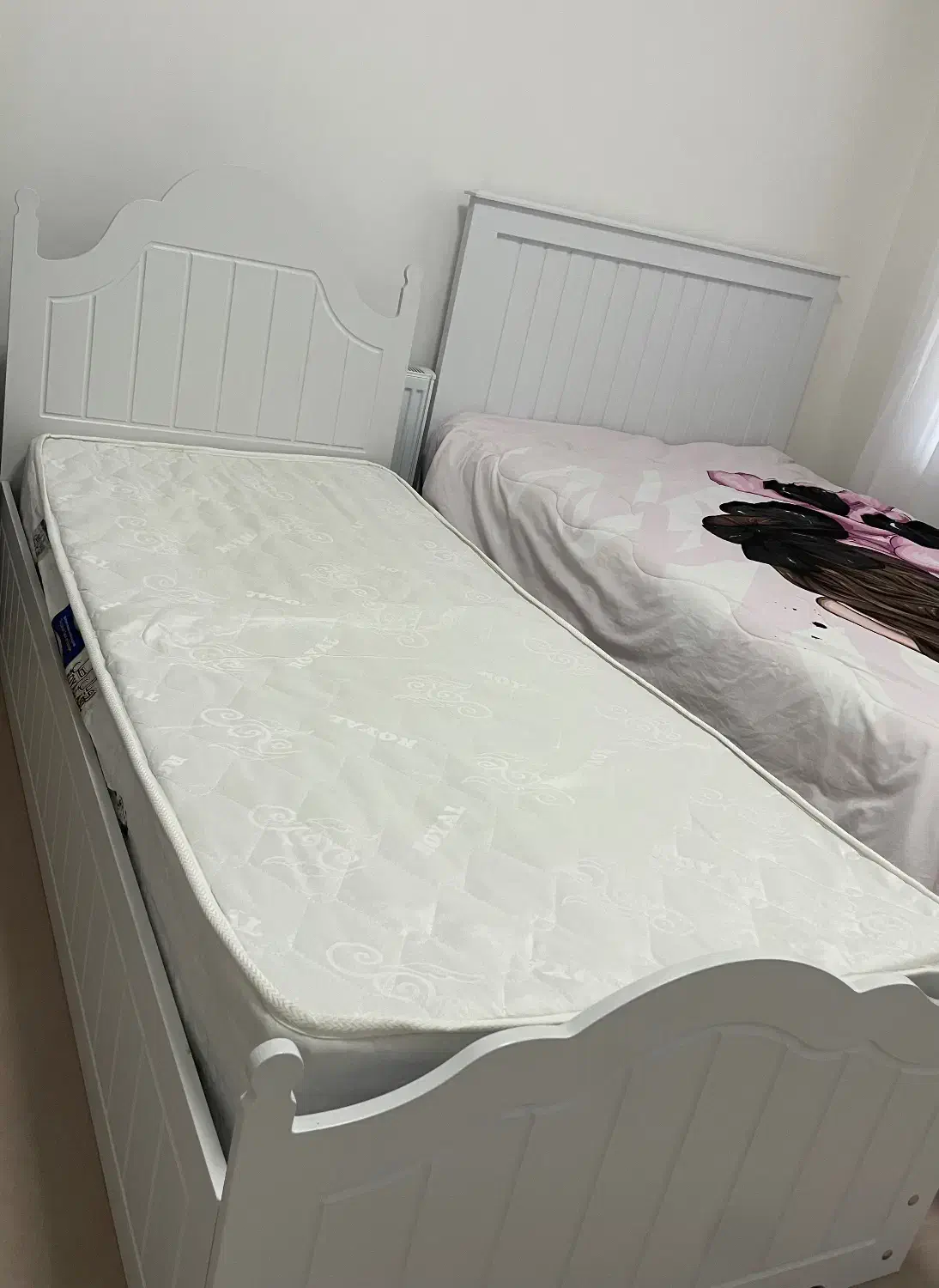 سرویس خواب مناسب دختر و پسر رنگ سفید|تخت و سرویس خواب|سردشت, |دیوار