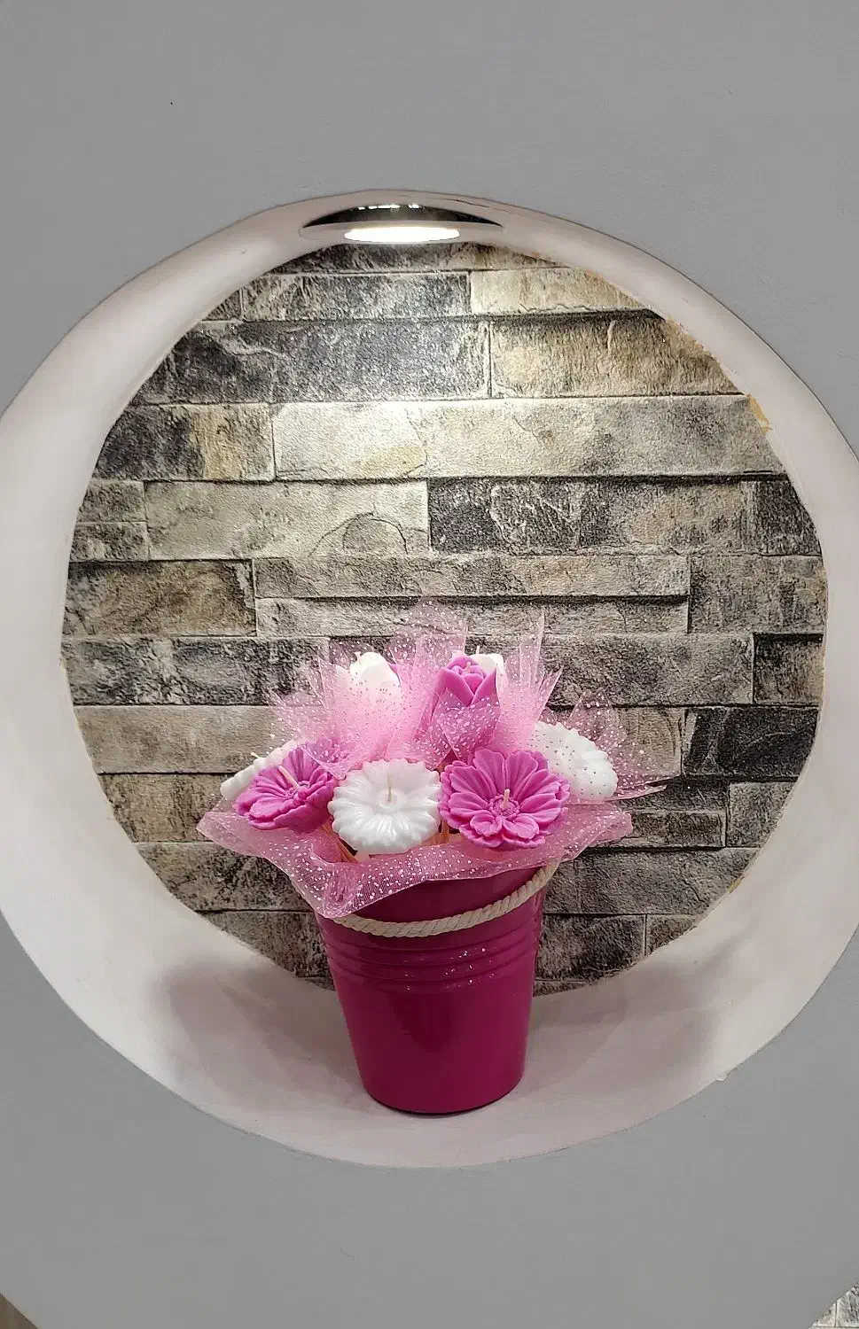 باکس گل شمعی|گل مصنوعی|نقده, |دیوار