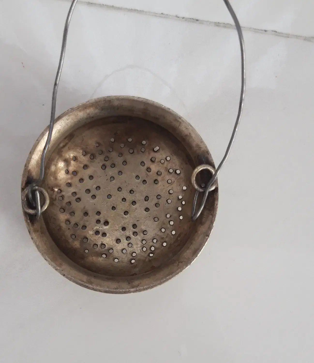 چای صاف کن عهدقاجار دست ساز روکش نقره لهستان|کلکسیون اشیاء عتیقه|تهران, امام خمینی|دیوار