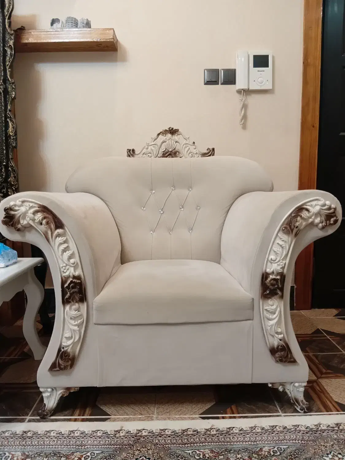 مبلمان راحتی ۷ نفره تمیز درجه یک|مبلمان خانگی و میز عسلی|سنگر, |دیوار