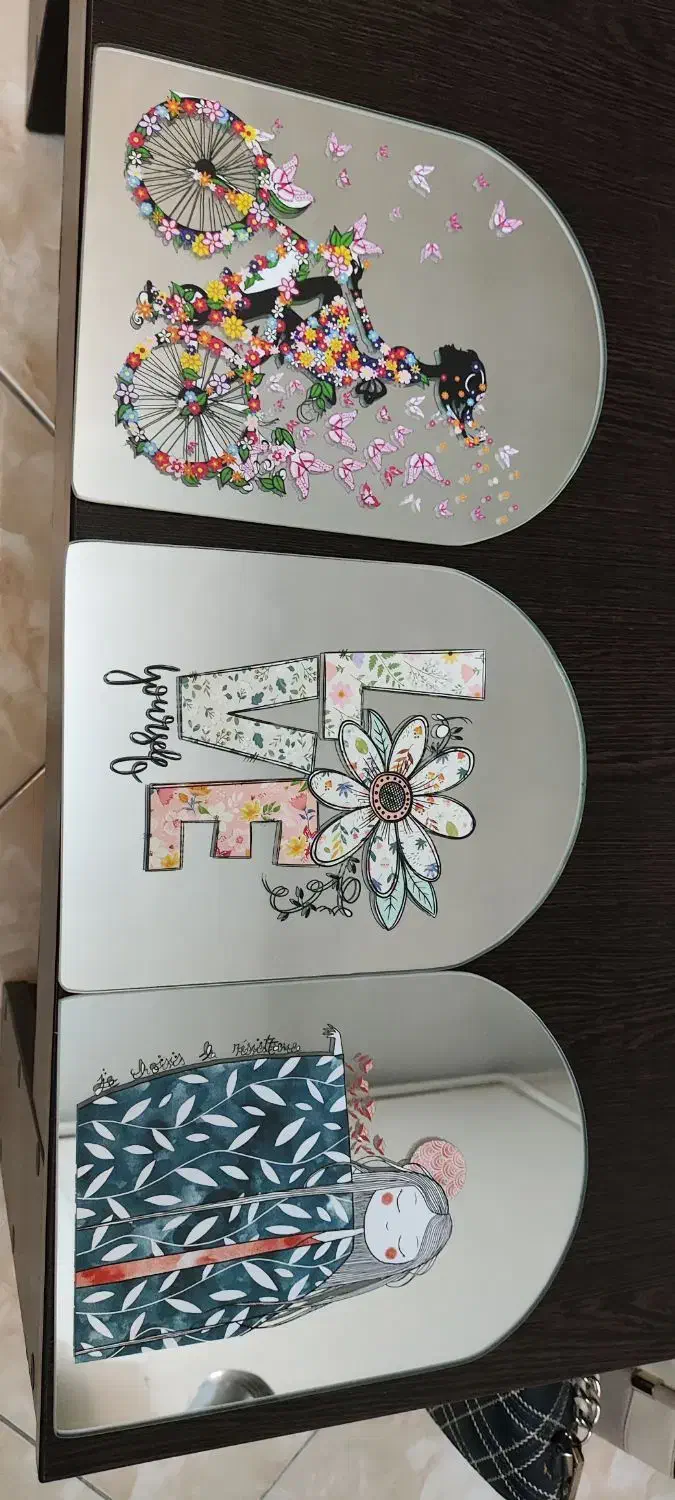 آینه رومیزی فانتزی|صنایع دستی و سایر لوازم تزئینی|ری, فیروزآبادی|دیوار