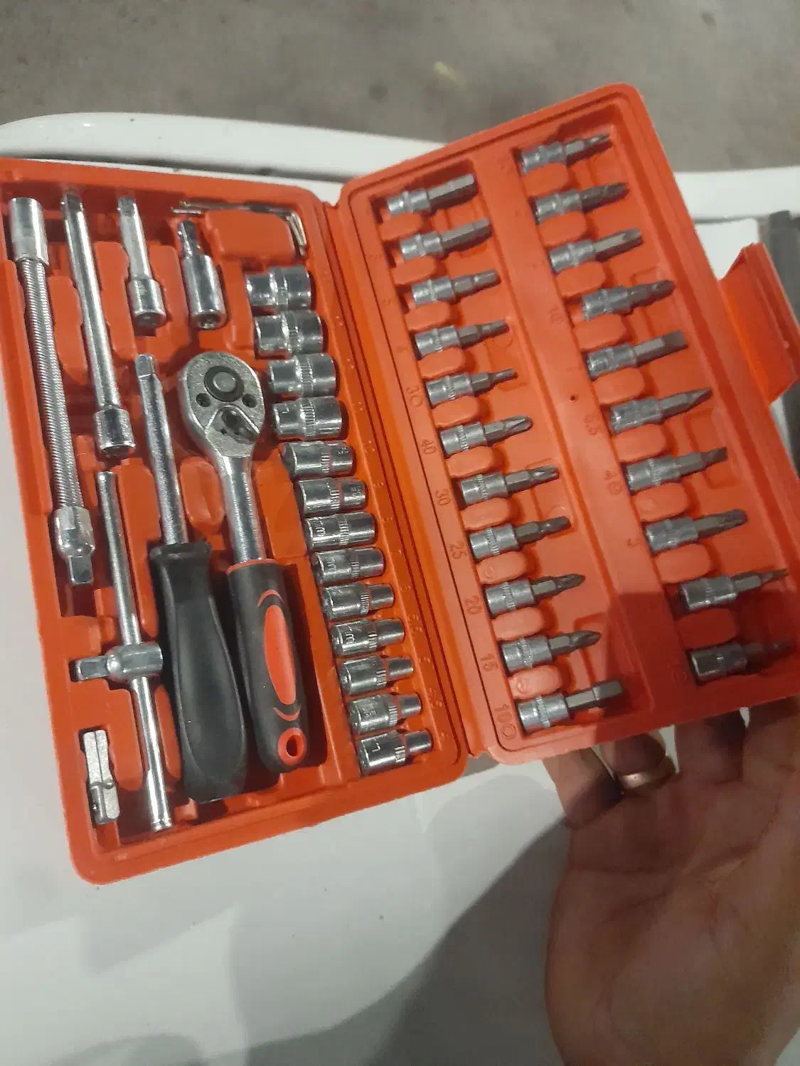 جعبه بکس ۴۶ عدد باطری دریل شارژی ارسال رایگان اچار|ابزارآلات|بیرجند, |دیوار