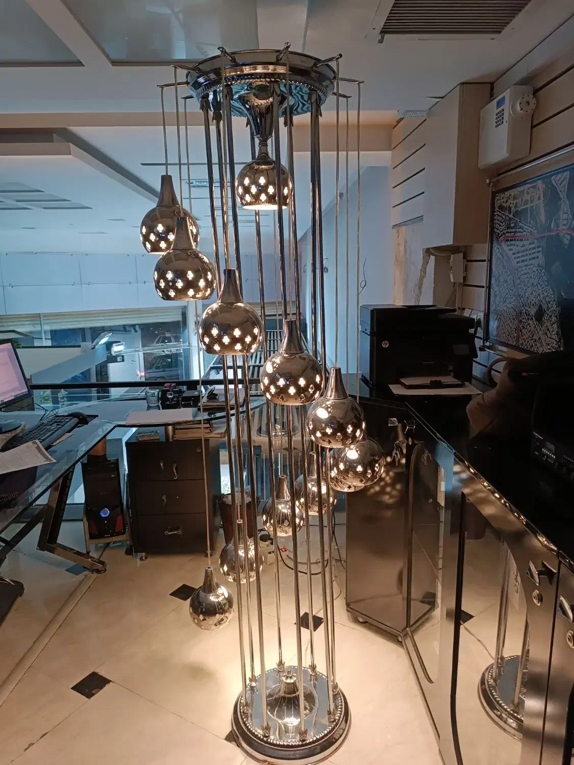 آباژور نقره ای|چراغ خواب و آباژور|سقز, |دیوار