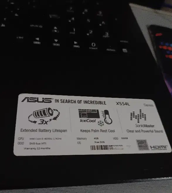 لپ تاپ ایسوس x554L|رایانه همراه|اردبیل, |دیوار