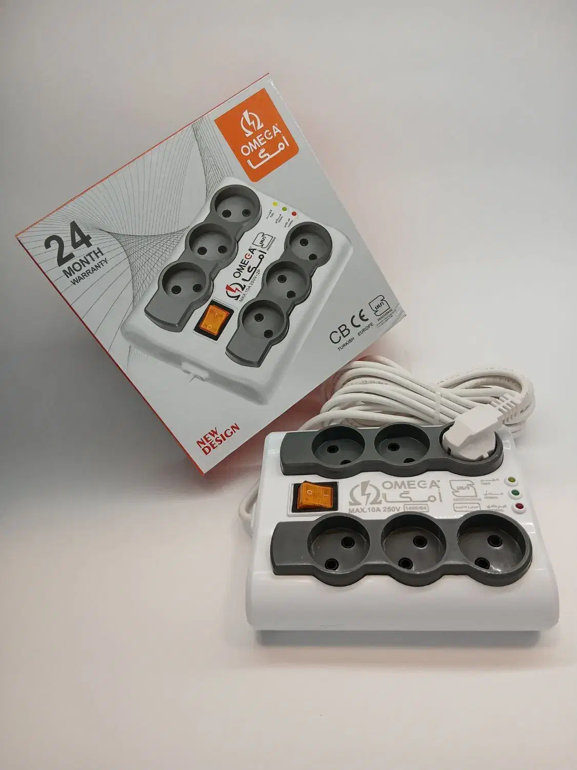 محافظ برق امگا ۶ خانه با کابل ۳ متر|قطعات و لوازم جانبی رایانه|تهران, فردوسی|دیوار