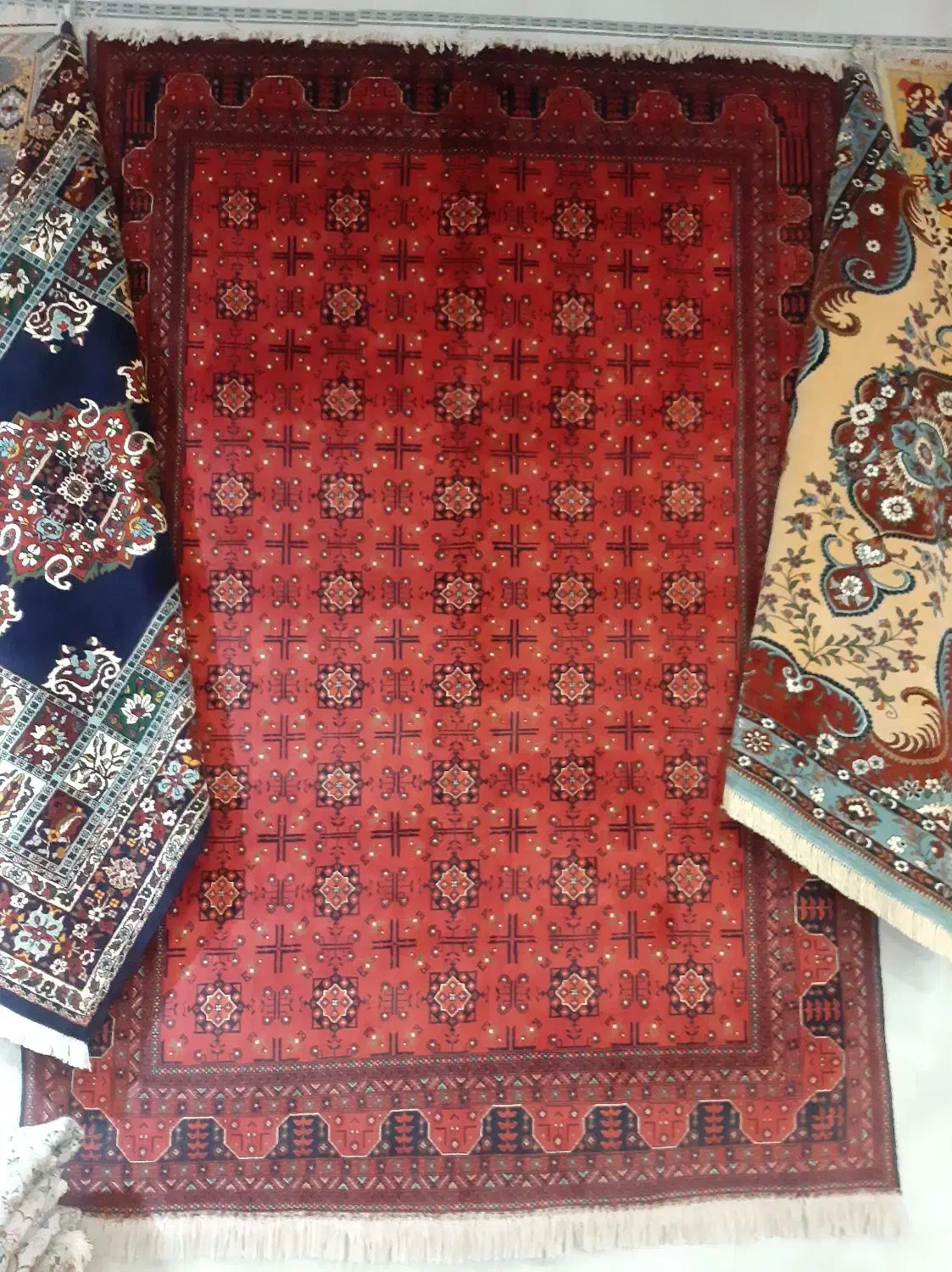 ۶ متری تمام کرک بندی رنگ طبیعی دست ریس لاکی|فرش|تهران, حر|دیوار