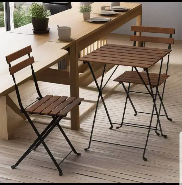 صندلی باغی تاشو ایکیا wood دونفره و چهارنفره|میز و صندلی غذاخوری|تهران, خاوران|دیوار