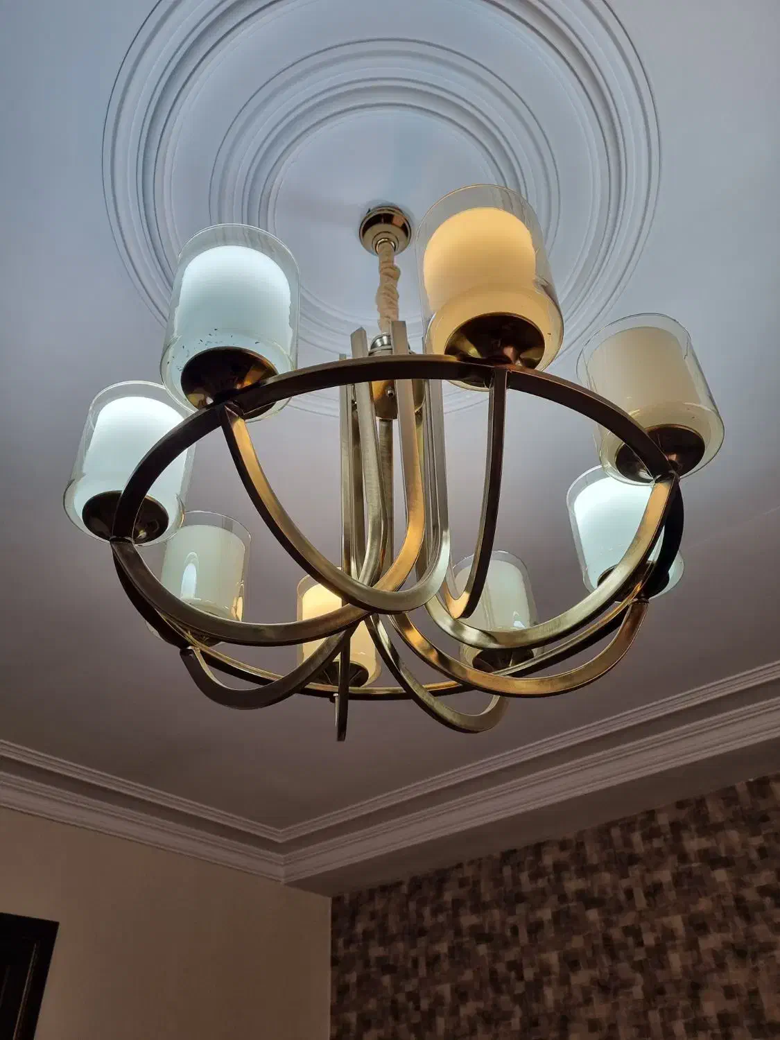 لوستر ست مدرن فلزی|لوستر و چراغ آویز|هشتگرد, شهرک ولیعصر (مصلی)|دیوار