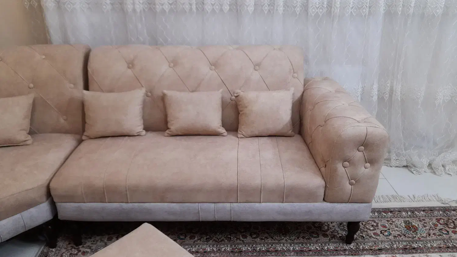 مبل چستر نو ساخت سفارشی|مبلمان خانگی و میز عسلی|پرند, فاز ۴|دیوار