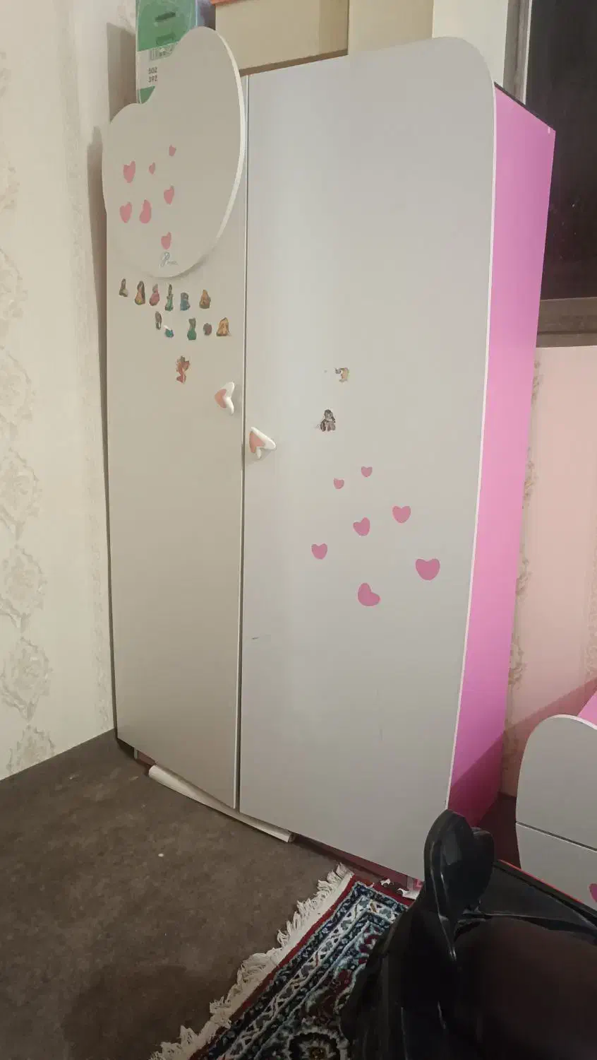 سرویس خواب دخترانه|تخت و سرویس خواب|خوی, |دیوار