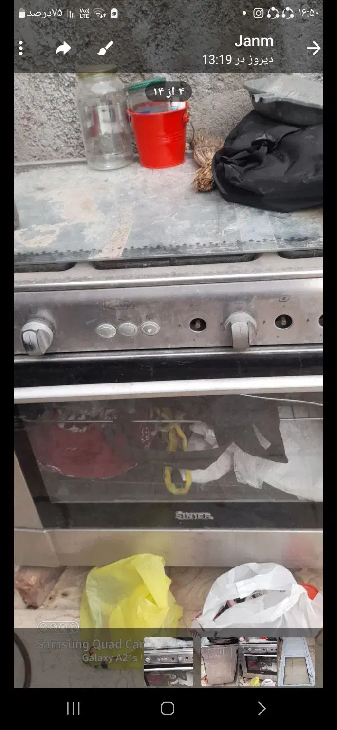 اجاق گاز فر دار درب سرویس|اجاق گاز و لوازم برقی پختوپز|نمین, |دیوار