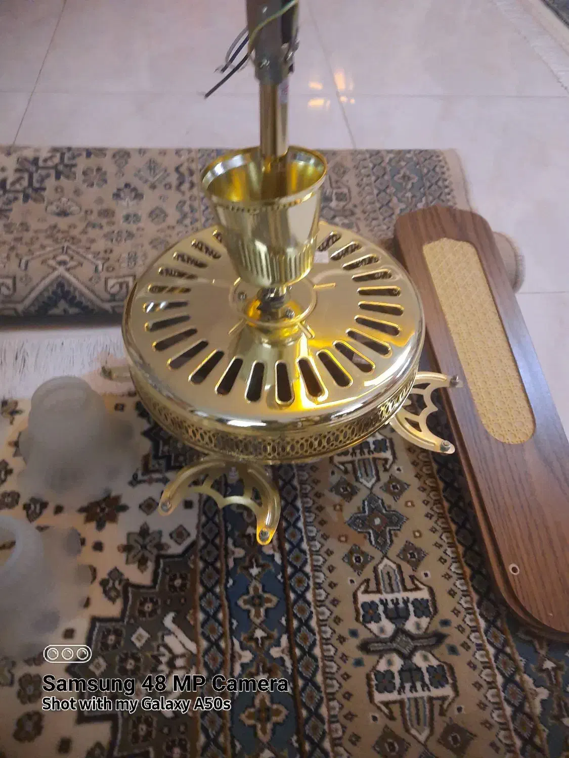 پنکه سقفی لوستری ریموتی اصلی|لوستر و چراغ آویز|صدرا-فارس, فاز ۲|دیوار