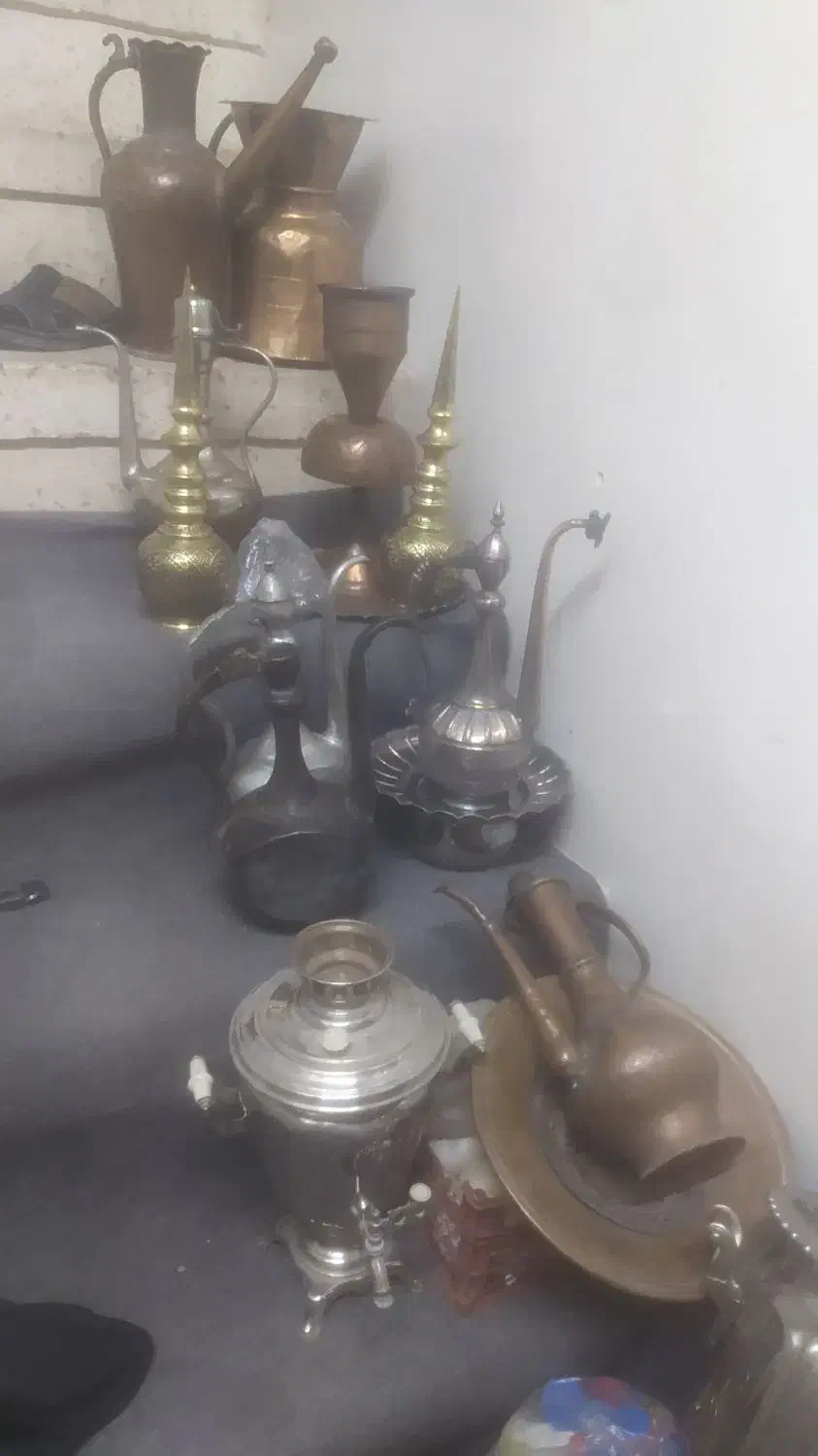 لوازم مسی قدیمی،آفتابه لگن،انگشتر|کلکسیون اشیاء عتیقه|کاشان, ملک آباد|دیوار