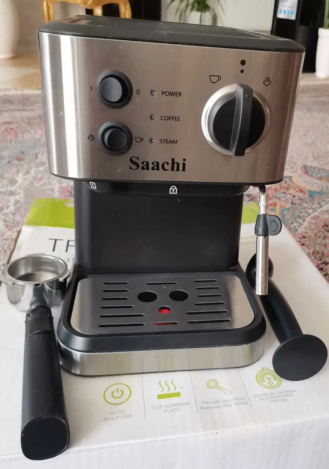 اسپرسوساز خانگی ساچی مدل 7068 با فشار 20 بار|سماور، چایساز، قهوهساز|کرمان, |دیوار