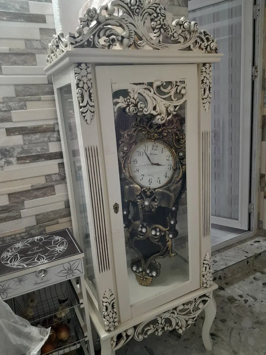 بوفه و ساعت|بوفه، ویترین، کنسول|طبس, |دیوار