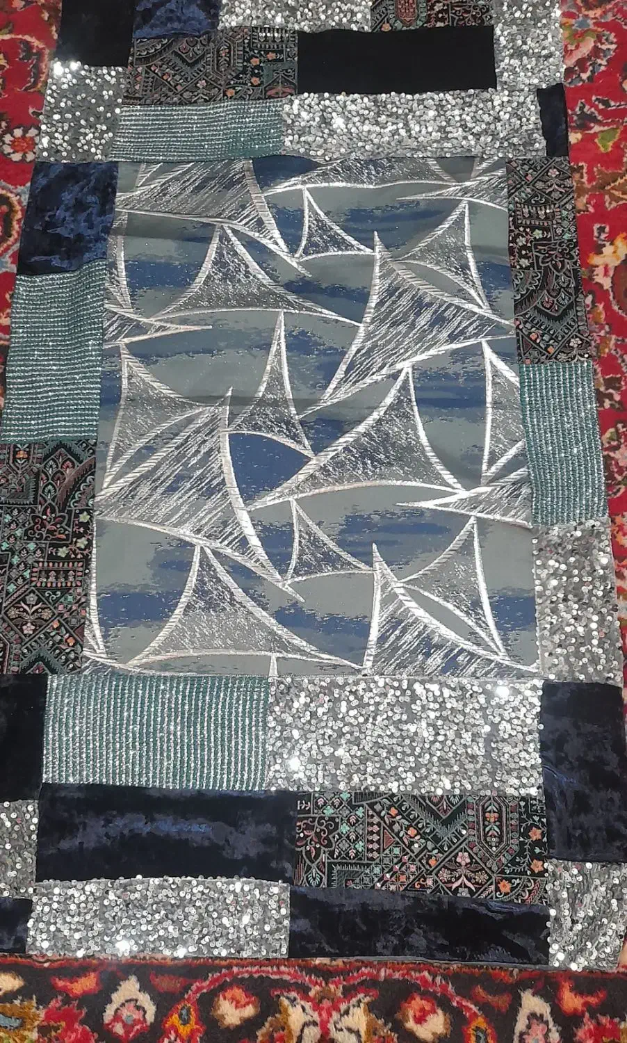 تکه دوزی|سرویس روتختی|شیروان (خراسان), |دیوار