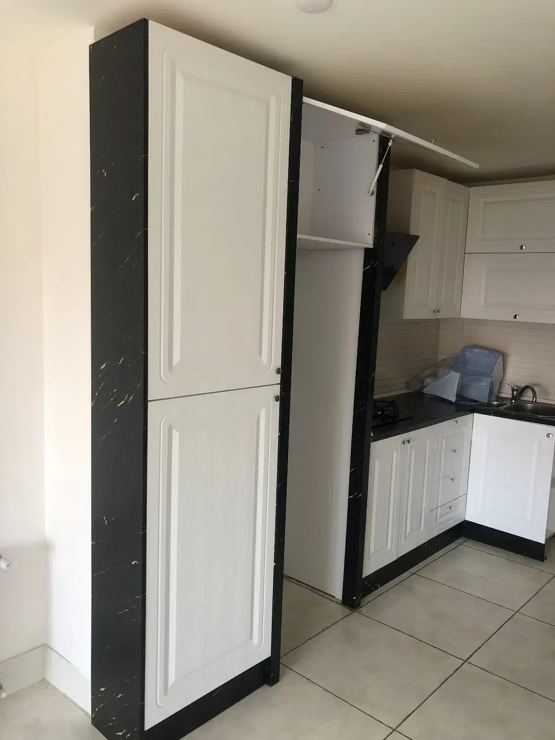 کابینت ممبران سفید و مشکی،CNCسی ان سی شده نو|مصالح و تجهیزات ساختمان|سرخرود, |دیوار