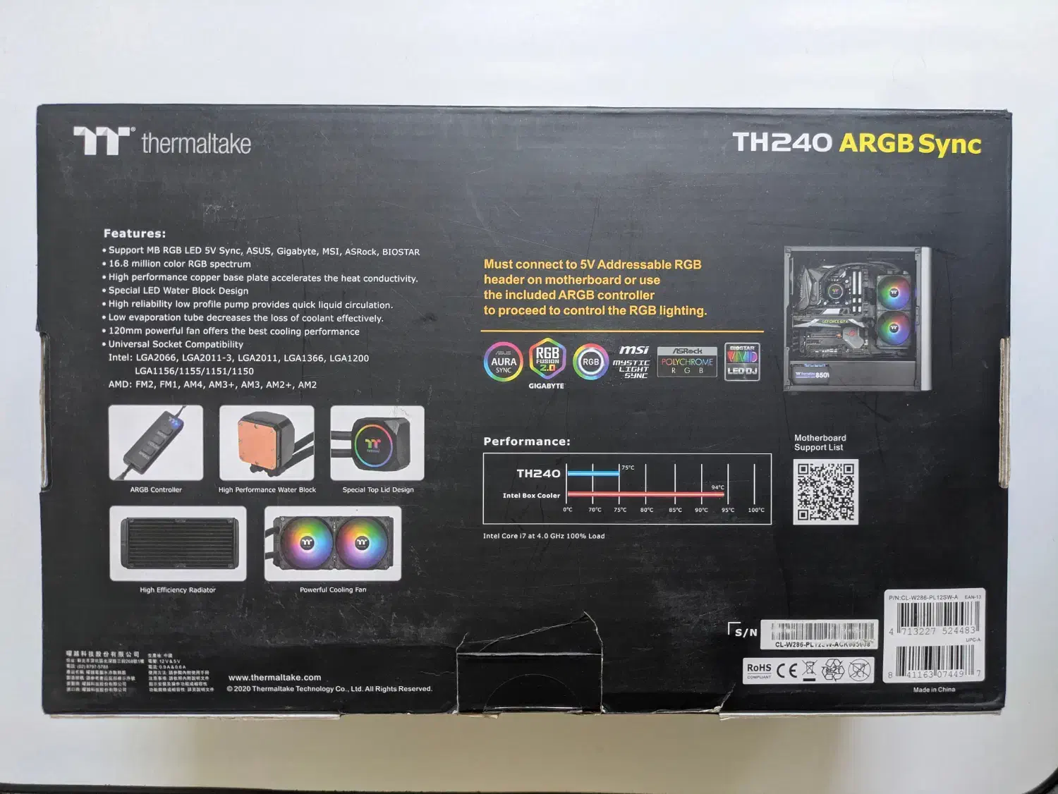 واترکولینگ TH240 RGB ترمالتیک|قطعات و لوازم جانبی رایانه|همدان, |دیوار
