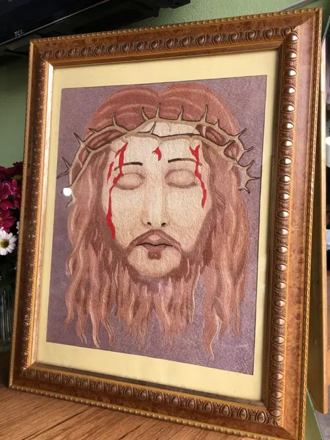 تابلو فرش نفیس دستباف طرح حضرت عیسی|تابلو فرش|سلمانشهر, |دیوار