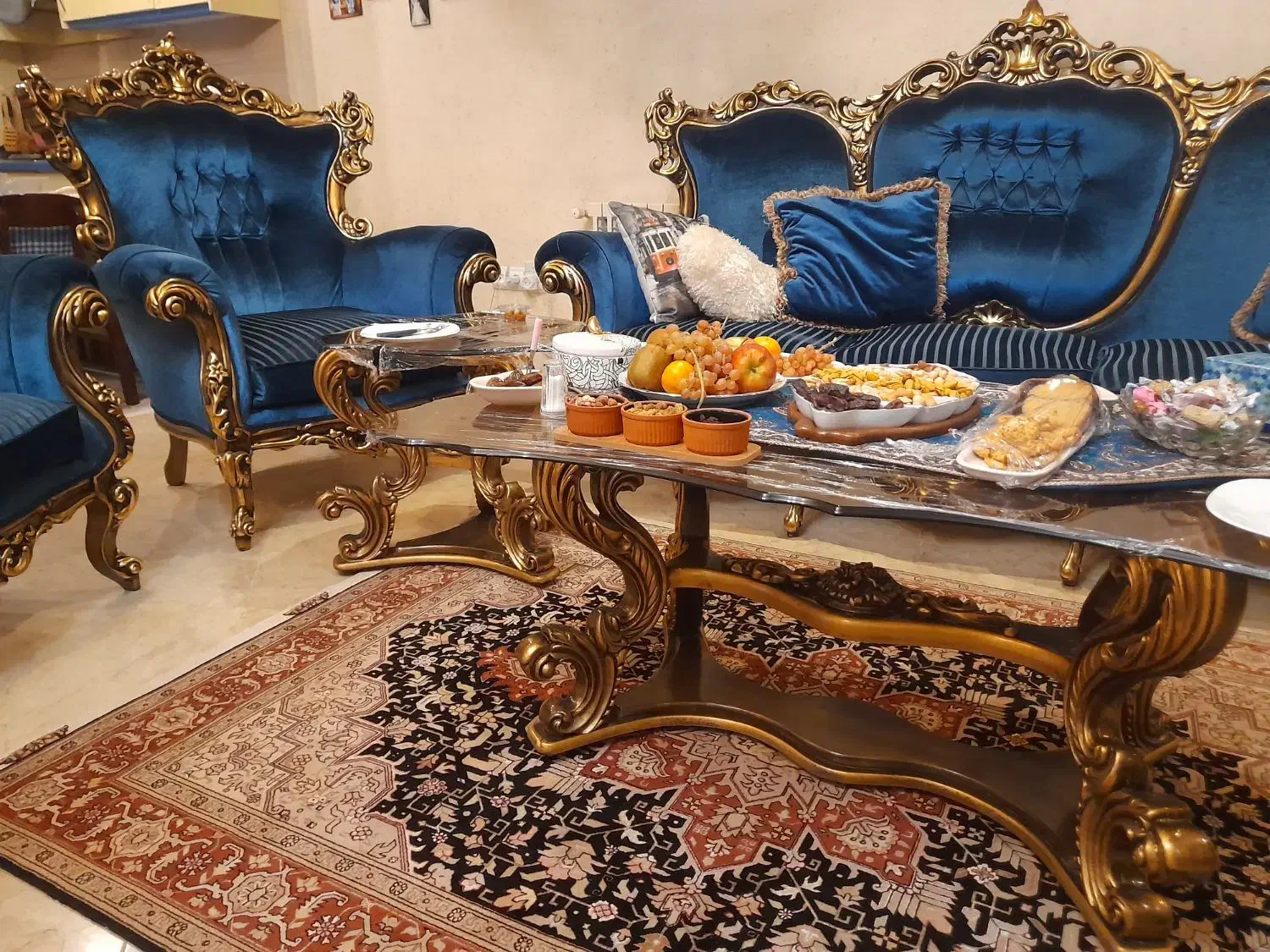 مبلمان و ناهارخوری ۷ نفره استیل در حد نو|مبلمان خانگی و میز عسلی|تهران, سازمان برنامه شمالی|دیوار