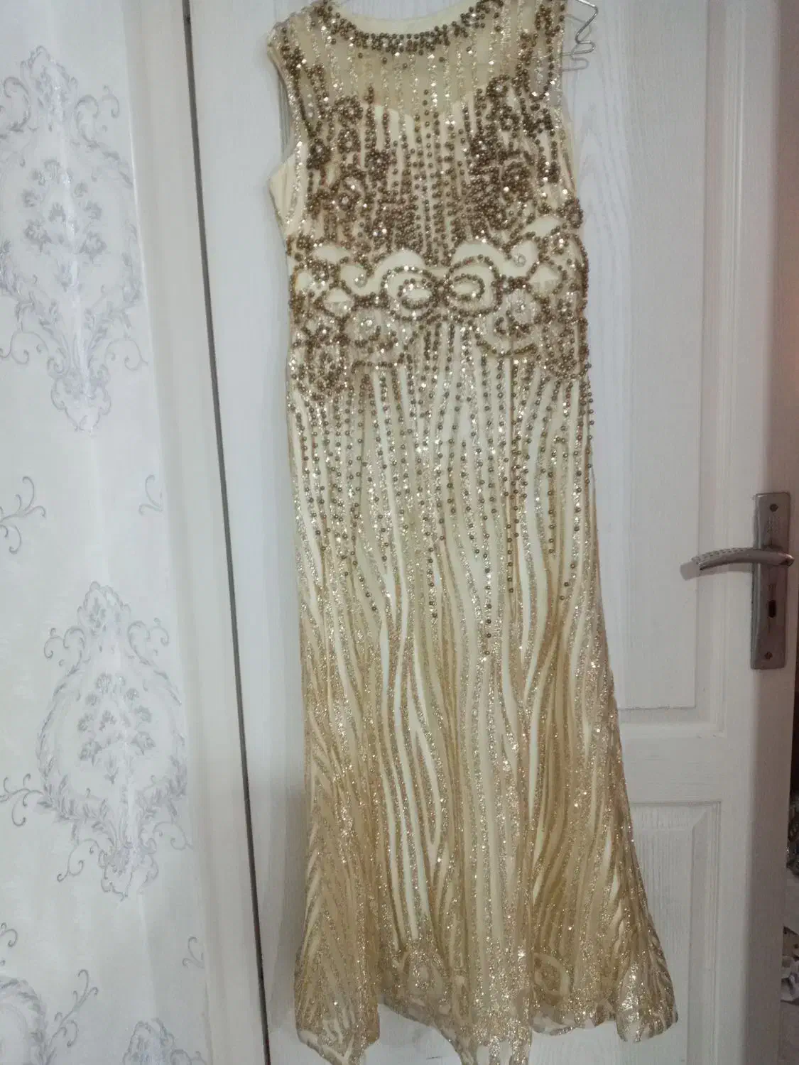 لباس مجلسی شاین طلایی نو|لباس|ری, ظهیرآباد|دیوار