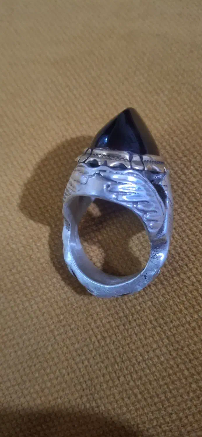 انگشتر نقره با نگین یاقوت سلیمانی|جواهرات|تبریز, |دیوار