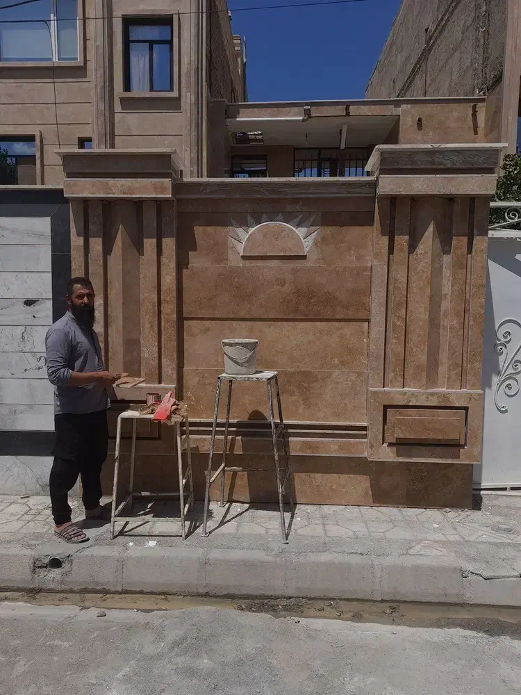 سنگ کاری و نما رومی نازلترین قیمت|خدمات پیشه و مهارت|ماهدشت, |دیوار