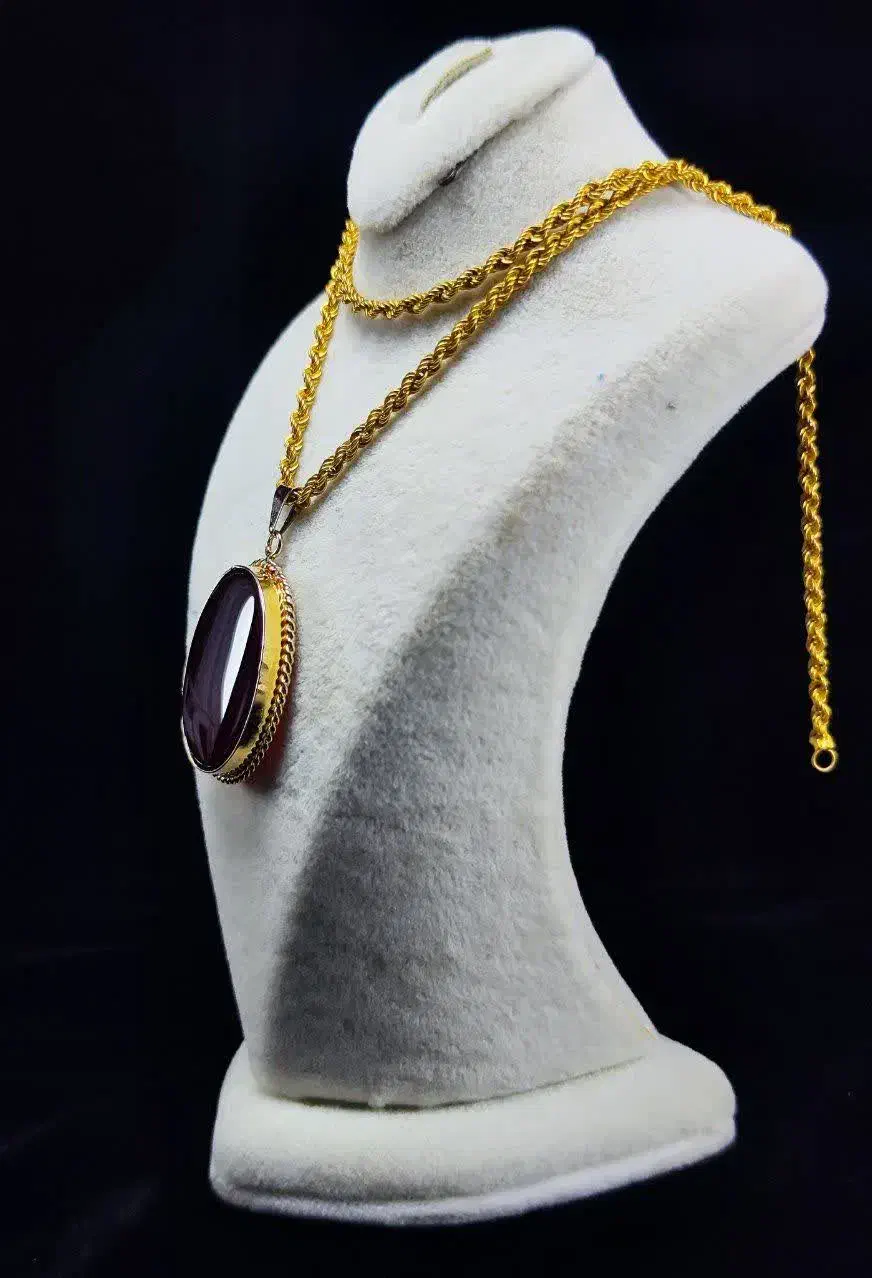 مدال قاب سنگ دستساز تابیده ساده و زیبا|جواهرات|یاسوج, |دیوار