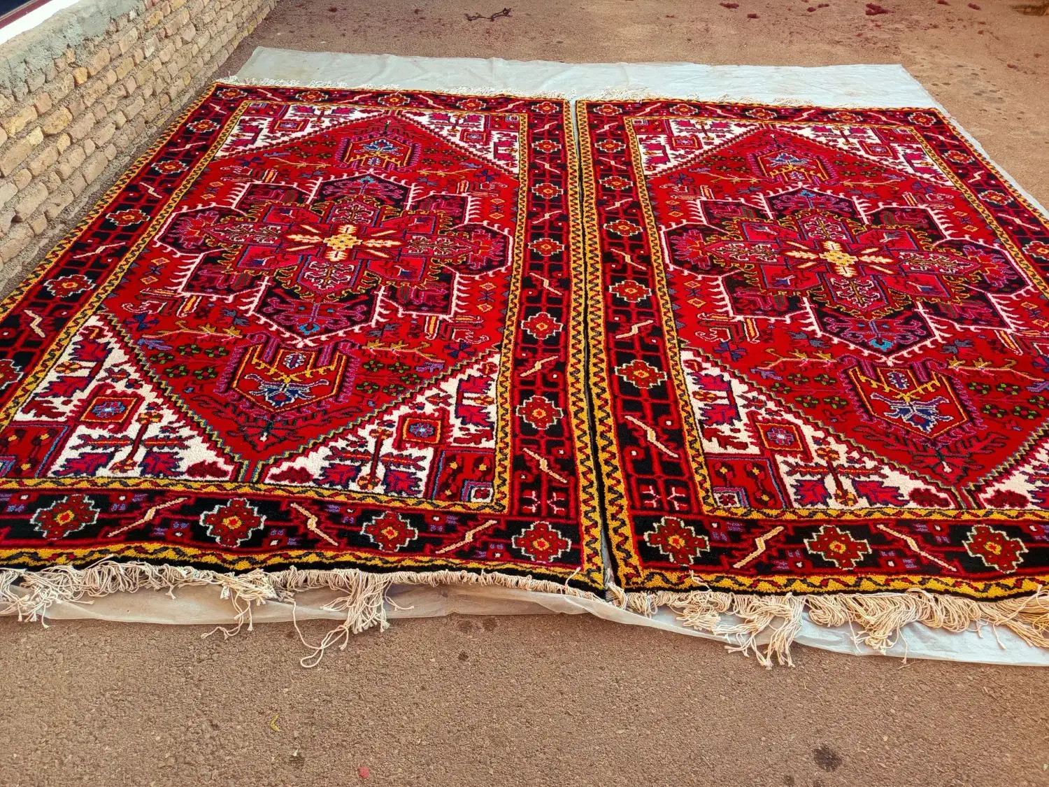 یک جفت ۶ متری دستباف|فرش|خواجه, |دیوار