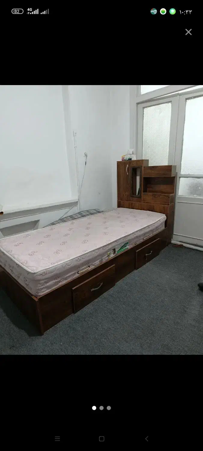 تختخواب یک نفره شیک وزیبا|تخت و سرویس خواب|گرگان, |دیوار